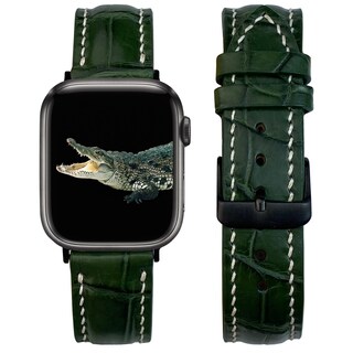 Foto 1 | Foto 1 | Correa De Reloj Vinacreations Green Alligator Para Apple Watch 41 - Venta Internacional.