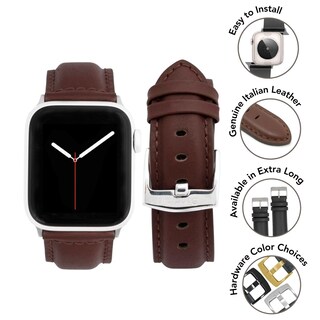 Foto 3 | Foto 3 | Correa De Reloj Bandini Classic Leather Para Apple Watch 42 Mm, Color Negro - Venta Internacional.