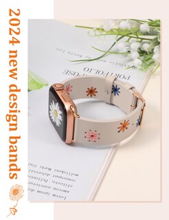Foto 3 | Foto 3 | Correa De Reloj Wearlizer De Piel Floral Para Mujer Apple 41/40/38 - Venta Internacional.