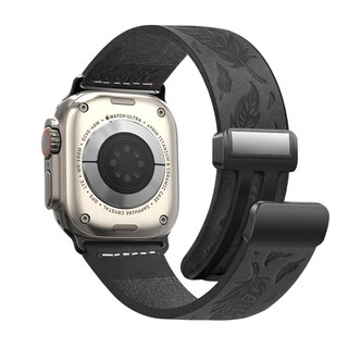 Foto 1 | Foto 1 | Correa de Reloj de Piel Auténtica Npet con Estampado de Plumas Grabadas - Venta Internacional