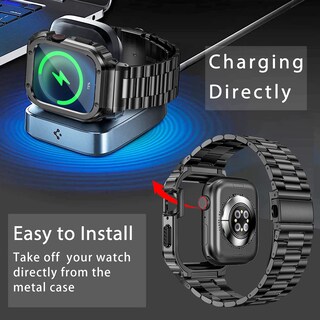 Foto 2 | Foto 2 | Correa y Funda de Reloj Miohhr de Acero Inoxidable para Apple 41/40/38 Mm - Venta Internacional