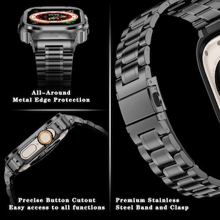 Foto 4 | Foto 4 | Watch Band + Funda De Acero Inoxidable Miohhr Para Apple Watch - Venta Internacional.