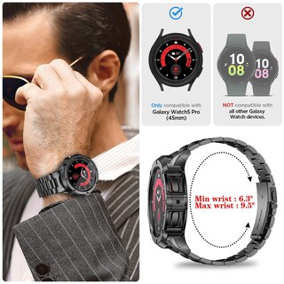 Foto 5 | Foto 5 | Correa de Reloj Suplink de Acero Inoxidable para Galaxy Watch 5 Pro- Venta Internacional