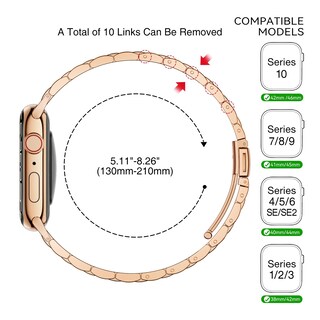 Foto 4 | Foto 4 | Correa de Reloj Wfeagl de Metal para Apple Watch - Venta Internacional