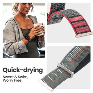 Foto 3 | Foto 3 | Correa de Repuesto para Reloj Inteligente Amazfit 22 mm Nailon Gris - Venta Internacional