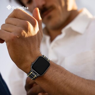 Foto 2 | Foto 2 | Correa de Reloj Fullmosa Compatible con Apple 38-49 mm Negra y Dorada - Venta Internacional