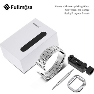 Foto 7 | Foto 7 | Correa De Reloj Fullmosa Compatible Con Apple, Acero Inoxidable, 49 Mm - Venta Internacional.