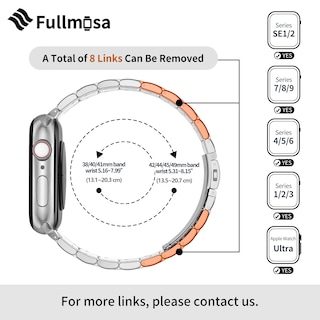 Foto 4 | Foto 4 | Correa de Reloj Fullmosa Compatible con Apple de 45 /44 /42 mm con Funda - Venta Internacional