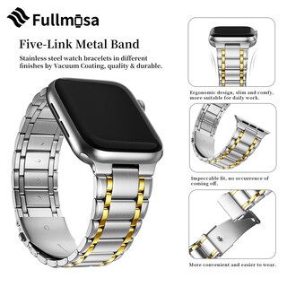 Foto 5 | Foto 5 | Correa de Reloj Fullmosa Compatible con Apple de 45 /44 /42 mm con Funda - Venta Internacional