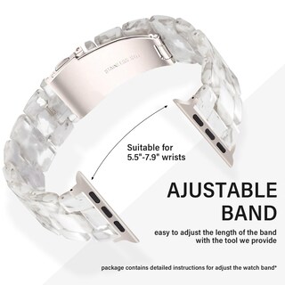 Foto 3 | Foto 3 | Correa de Resina Fina Y Ligera para Apple Watch Band Hopo Series 1-8 - Venta Internacional