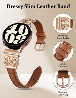 Foto 2 | Foto 2 | Correa De Reloj Toyouths Celtic Knot De Piel, 20 Mm, Para Samsung - Venta Internacional.