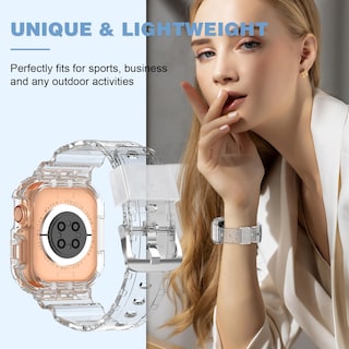 Foto 6 | Foto 6 | Correa para Apple Watch XYF Transparente de 46 mm con Funda Protectora - Venta Internacional
