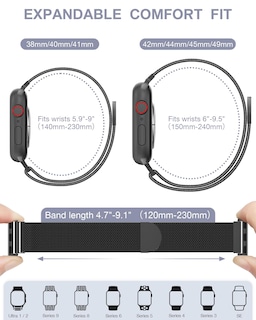 Foto 5 | Foto 5 | Correa De Reloj Brg De Acero Inoxidable Con Asa Para Apple De 38 A 49 Mm - Venta Internacional.