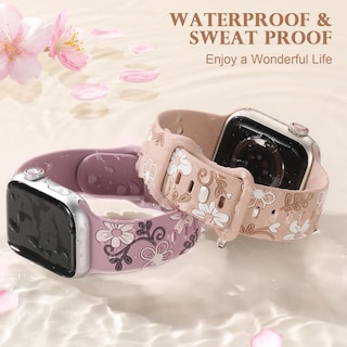 Foto 4 | Foto 4 | Correa de Reloj Witzon Floral Silicone para Apple 41 mm 40 mm 38 mm - Venta Internacional