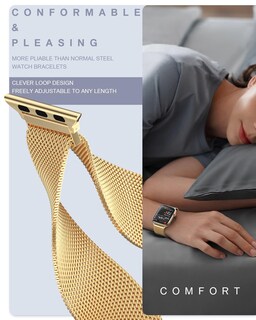 Foto 5 | Foto 5 | Correa De Reloj Brg Milanese Loop De Acero Inoxidable 38-49 Mm Apple - Venta Internacional.