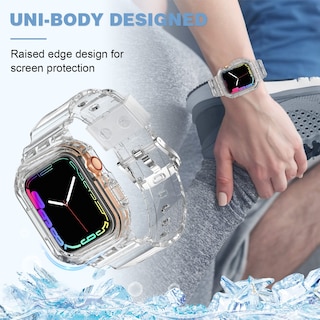 Foto 5 | Foto 5 | Correa Transparente XYF para Apple Watch de 38 mm con Funda Protectora