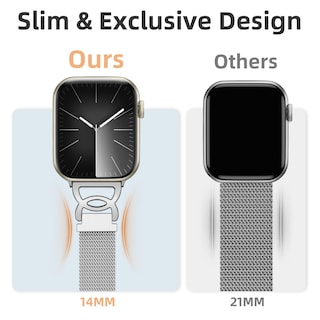 Foto 4 | Foto 4 | Correa De Reloj Adorve Slim Milanese De Acero Inoxidable Para Apple 38-49 Mm - Venta Internacional.