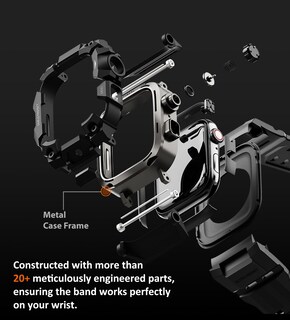 Foto 5 | Foto 5 | Funda De Reloj Con Correa Ultimal Rugged Para Apple Watch De 46 Mm, Color Negro - Venta Internacional.