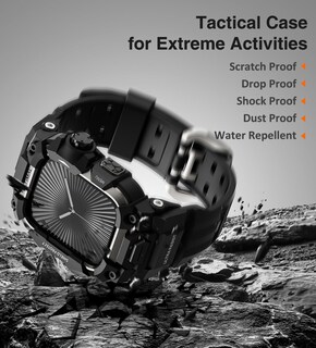 Foto 6 | Foto 6 | Funda De Reloj Con Correa Ultimal Rugged Para Apple Watch De 46 Mm, Color Negro - Venta Internacional.