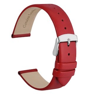 Foto 1 | Foto 1 | Correa De Reloj Wocci Elegante De Piel Auténtica De 12 Mm De Ancho, Color Rojo - Venta Internacional.