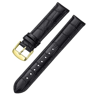Foto 1 | Foto 1 | Correa De Reloj Istrap, Piel De Becerro Con Grano De Cocodrilo, 22 Mm, Negro Y Marrón - Venta Internacional.