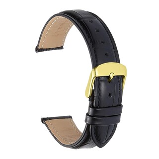 Foto 2 | Foto 2 | Correa De Reloj Istrap, Piel De Becerro Con Grano De Cocodrilo, 22 Mm, Negro Y Marrón - Venta Internacional.