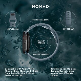 Foto 2 | Foto 2 | Correa Deportiva Nomad Azul Marino De 45 Mm Para Apple Watch Ultra 2 - Venta Internacional.
