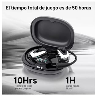 Foto 2 | Foto 2 | Auriculares Inalámbricos Con Clip Bluetooth 5.4 Diseño De Conducción Ósea Belug Negro