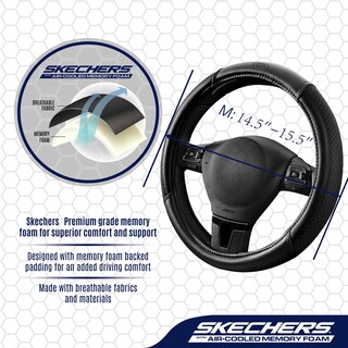 Foto 4 | Foto 4 | Funda De Volante Skechers Air Cool Mesh Leather Negra - Venta Internacional.