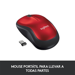 Foto 2 | Foto 2 | Ratón Logitech Inalámbrico M185 color Rojo