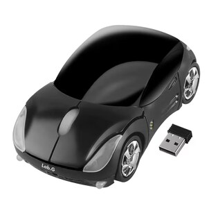 Foto 1 | Foto 1 | Ratón Inalámbrico Lab.G 2,4 g con Forma de Coche Deportivo Ferrari Negro