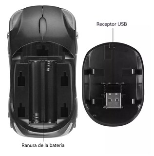 Foto 4 | Foto 4 | Ratón Inalámbrico Lab.G 2,4 g con Forma de Coche Deportivo Ferrari Negro