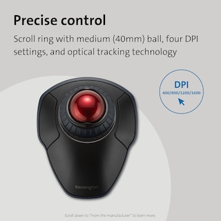 Foto 7 | Foto 7 | Trackballs Kensington Orbit Inalámbricos Con Anillo De Desplazamiento Negro - Venta Internacional.