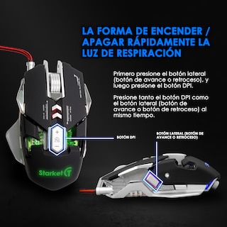 Foto 4 | Foto 4 | Mouse Gamer Alambrico Starket Sk-055 Negro