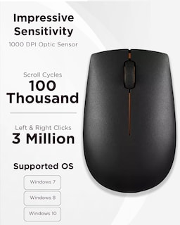 Foto 5 | Foto 5 | Ratón Inalámbrico Lenovo 300 para Pc Portátil con Windows - Venta Internacional