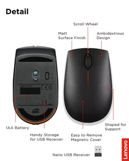 Foto 6 | Foto 6 | Ratón Inalámbrico Lenovo 300 para Pc Portátil con Windows - Venta Internacional