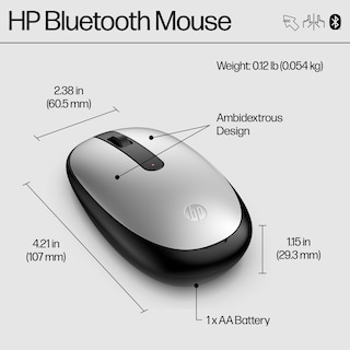 Foto 4 | Foto 4 | Ratón Bluetooth Hp 240 Silver 1600 Dpi Inalámbrico Con Batería De 2 Años - Venta Internacional.