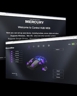 Foto 5 | Foto 5 | Ratón Para Juegos Gravastar Mercury X Ultraligero De 32.000 Dpi, Gris - Venta Internacional.