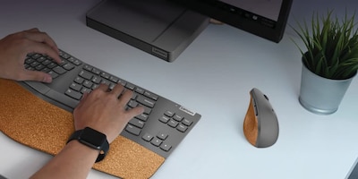 Foto 5 | Foto 5 | Ratón Vertical Inalámbrico Para Ordenador Lenovo Go Storm Grey - Venta Internacional.