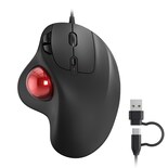 Ratón Trackball Nulea M509 Con Cable Diseño Ergonómico Rojo - Venta Internacional.