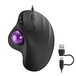 Ratón Trackball Nulea M509 Con Cable Diseño Ergonómico Color Morado - Venta Internacional.