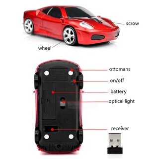 Foto 3 | Foto 3 | Ratón Inalámbrico Mgbeauty Sports Car Shape Para Pc Portátil Mac - Venta Internacional.