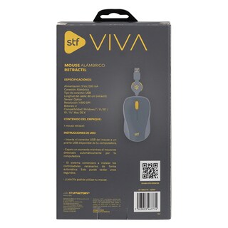 Foto 7 | Foto 7 | Mouse Viva Stf Alámbrico Retráctil Color Grafito