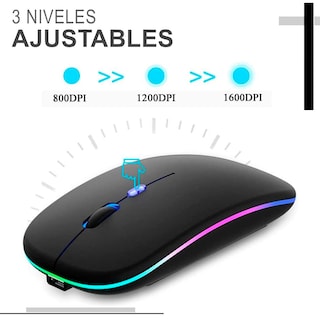 Foto 6 | Foto 6 | Mouse Inalámbrico Recargable Ultradelgado y Silencioso RGB