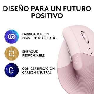 Foto 4 | Foto 5 | Mouse Inalámbrico Logitech Ergo Lift Vertical color Rosa