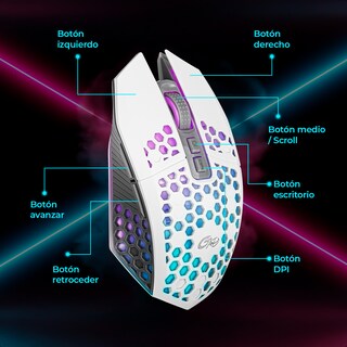 Foto 5 | Foto 5 | Mouse Silencioso Inalám Rgb Recargable 7 Botones Usb Neg