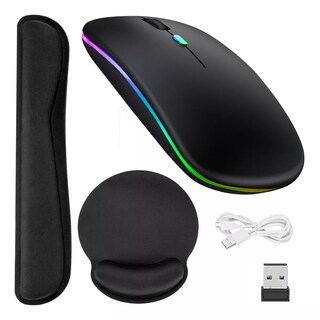Foto 1 | Foto 1 | Kit Mouse Inalámbrico Y Bluetooth Soporte De Muñeca Eo Safe Imports Esi-18298 Negro