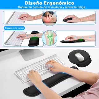 Foto 2 | Foto 2 | Kit Mouse Inalámbrico Y Bluetooth Soporte De Muñeca Eo Safe Imports Esi-18298 Negro