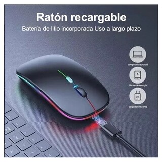 Foto 5 | Foto 5 | Ratón Inalámbrico Imice E-1300 Rgb Bluetooth Recargable - Venta Internacional.