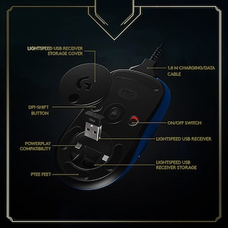 Foto 6 | Foto 6 | Ratón Para Juegos Logitech G Pro Wireless League Of Legends Ed. - Venta Internacional.